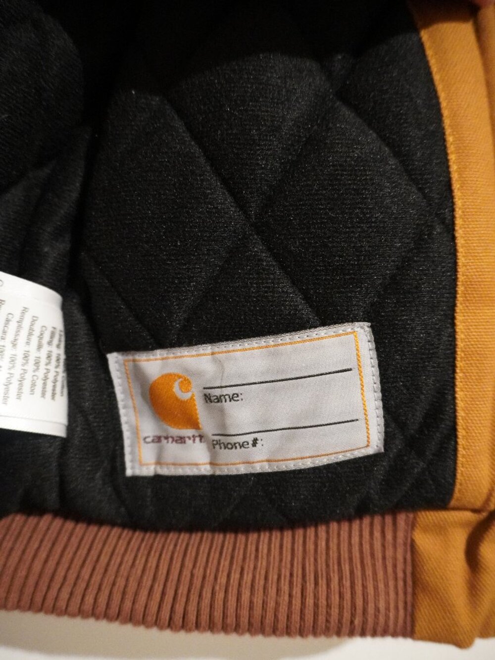 Carhartt Infant 18M Canvas Insulated Hooded Full Zip Hoodie Active Jacket Brown - Picture 7 of 7